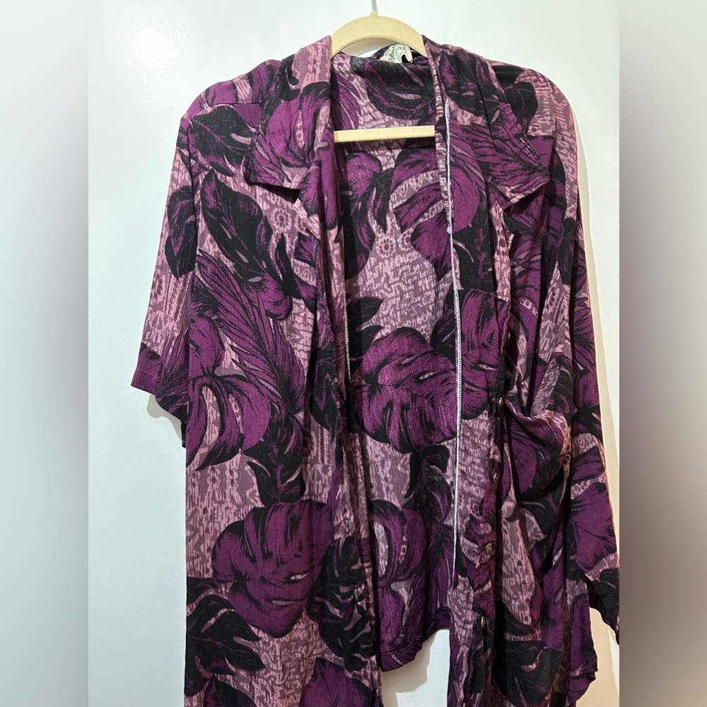 Vintage Purple Hawaiian Shirt